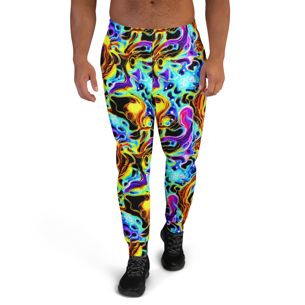 Blue Firestorm on Men's Joggers — Front