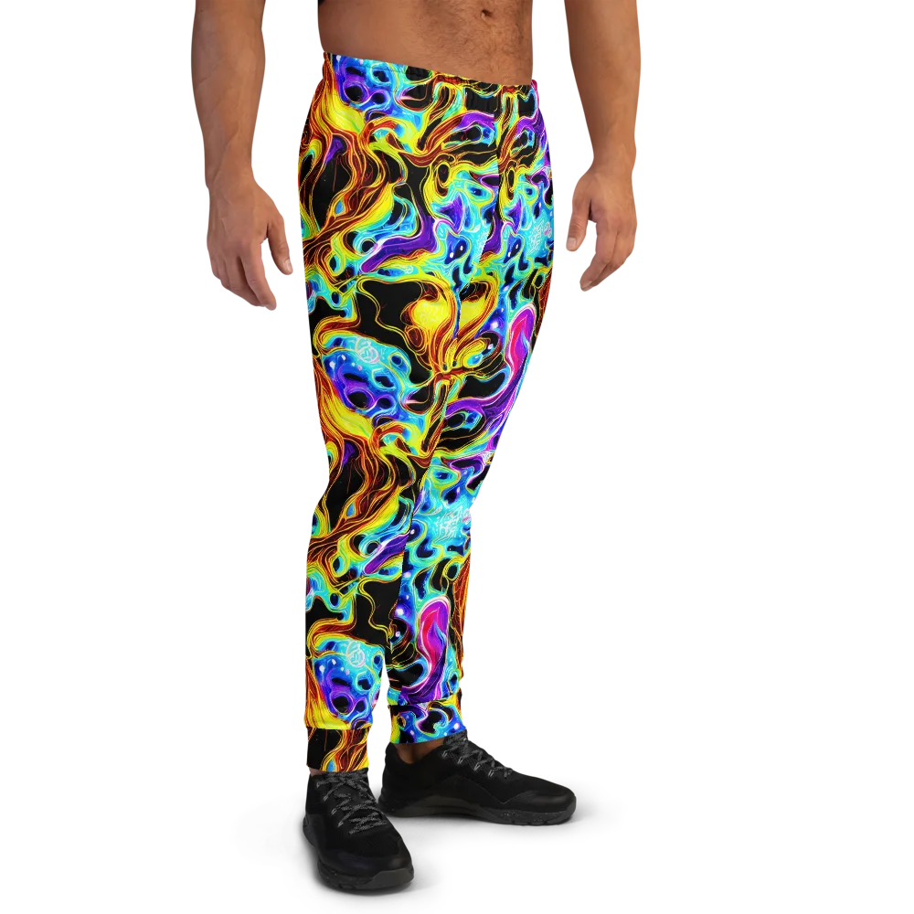 Blue Firestorm on Men's Joggers — Right