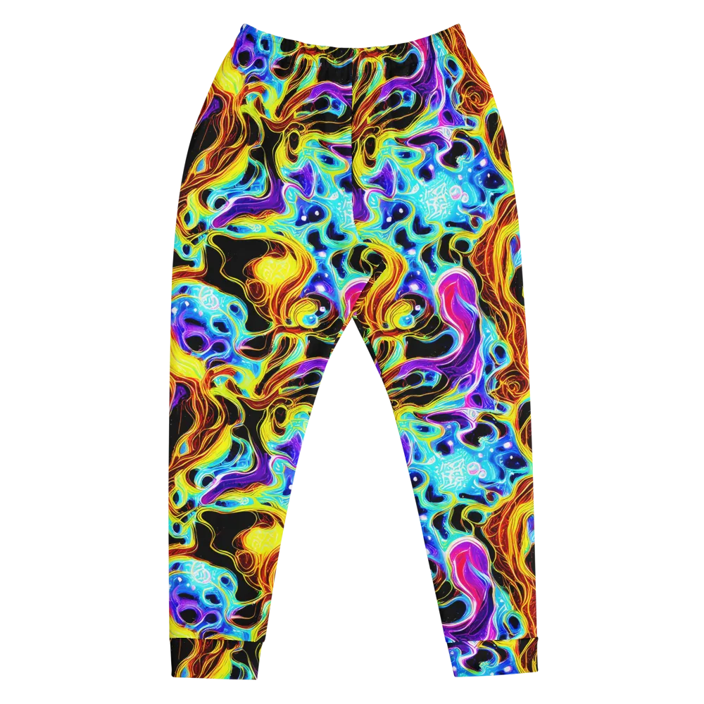 Blue Firestorm on Men's Joggers — Front