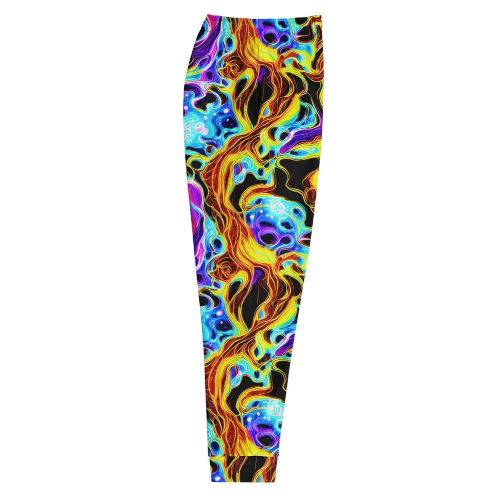 Blue Firestorm on Men's Joggers — Right