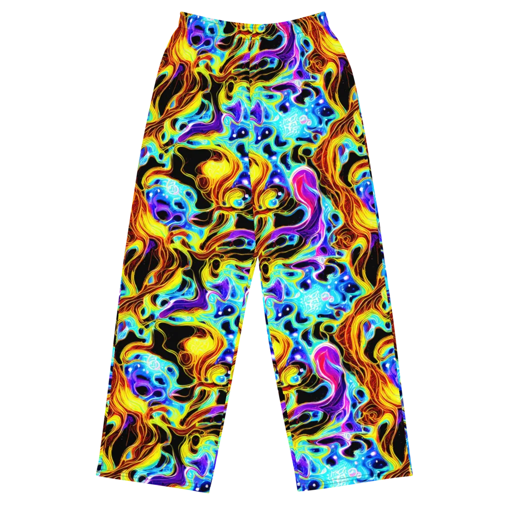 Blue Firestorm on Wide-Leg Pants — Front