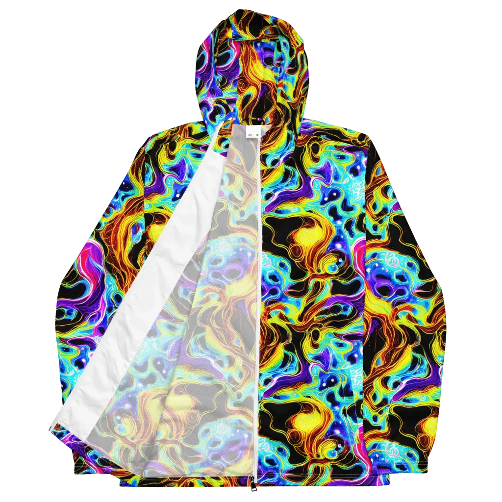 Blue Firestorm on Men's Windbreaker — Front