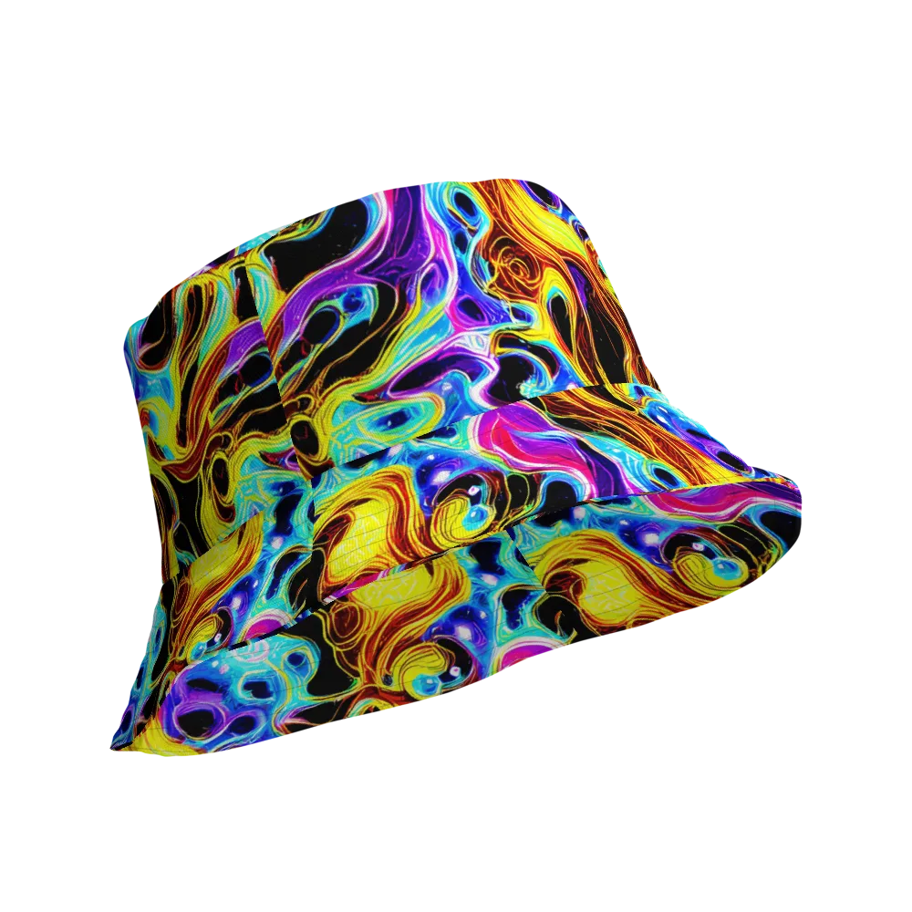 Blue Firestorm on Reversible Bucket Hat — Product details Outside