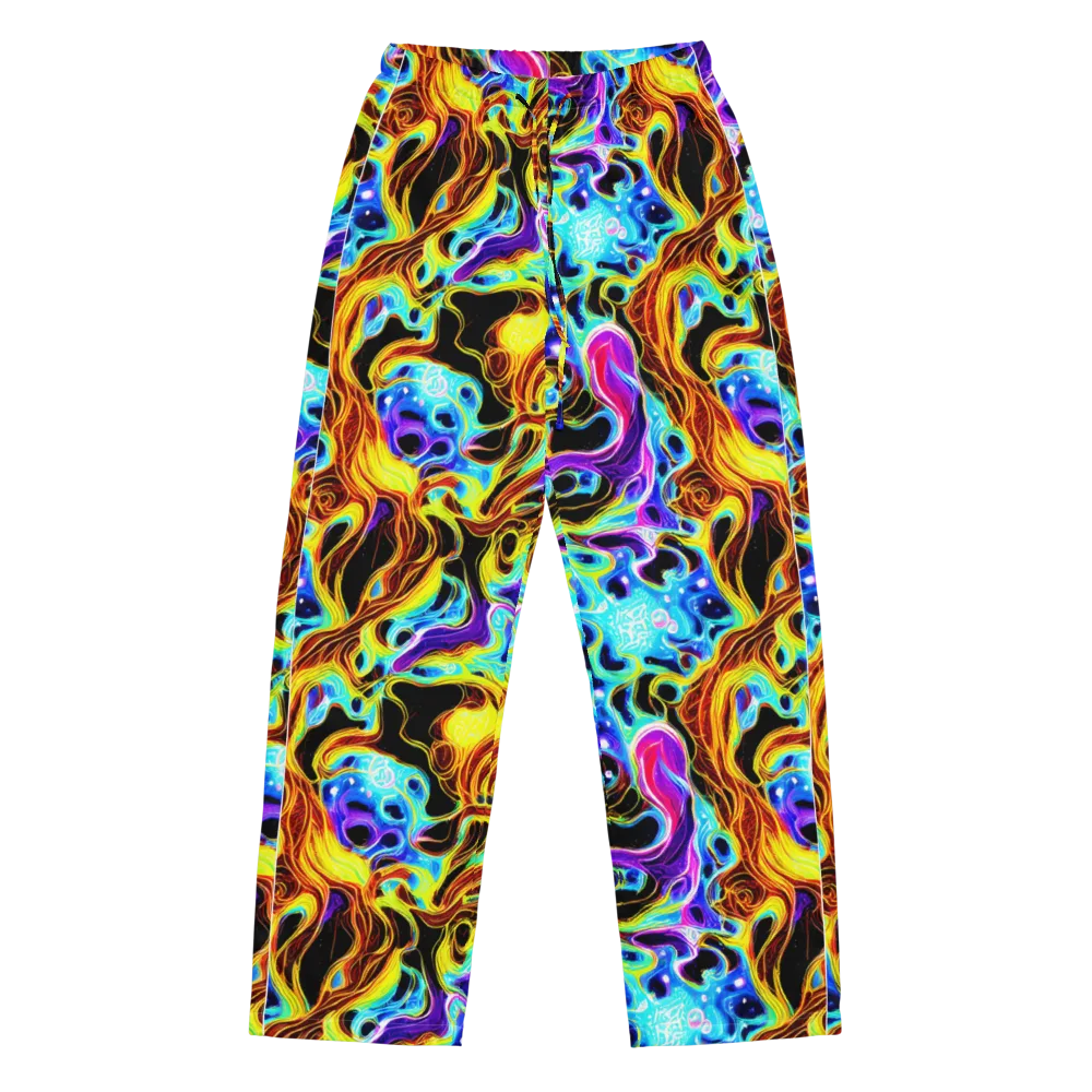 Blue Firestorm on Women's Pajama Pants — Front