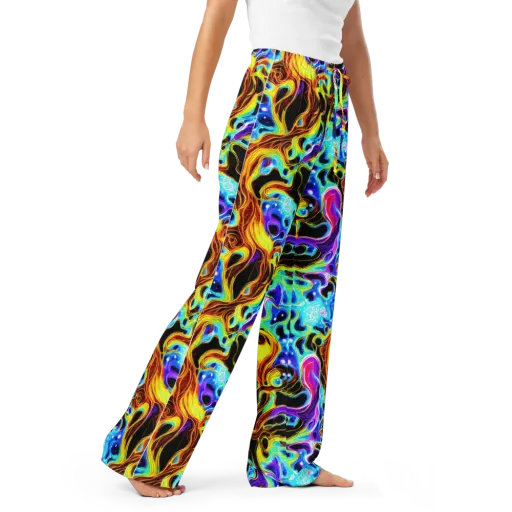 Blue Firestorm on a Women's Pajama Pants