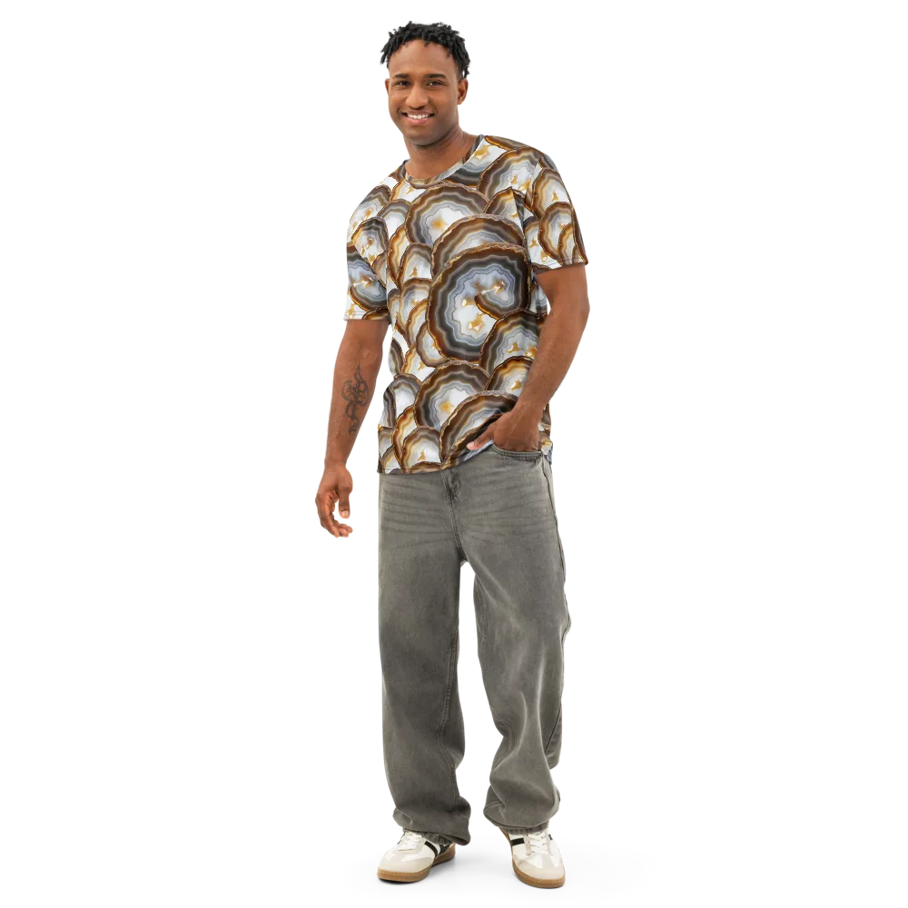Earthbound Aura on Men's Cotton Crew Neck T-Shirt — Front