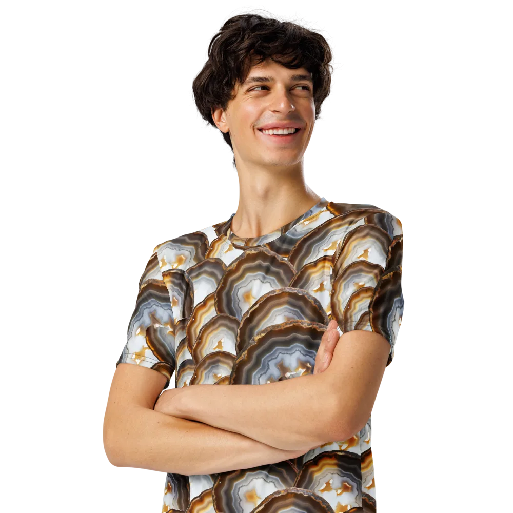 Earthbound Aura on Men's Crew Neck T-Shirt — Left Front