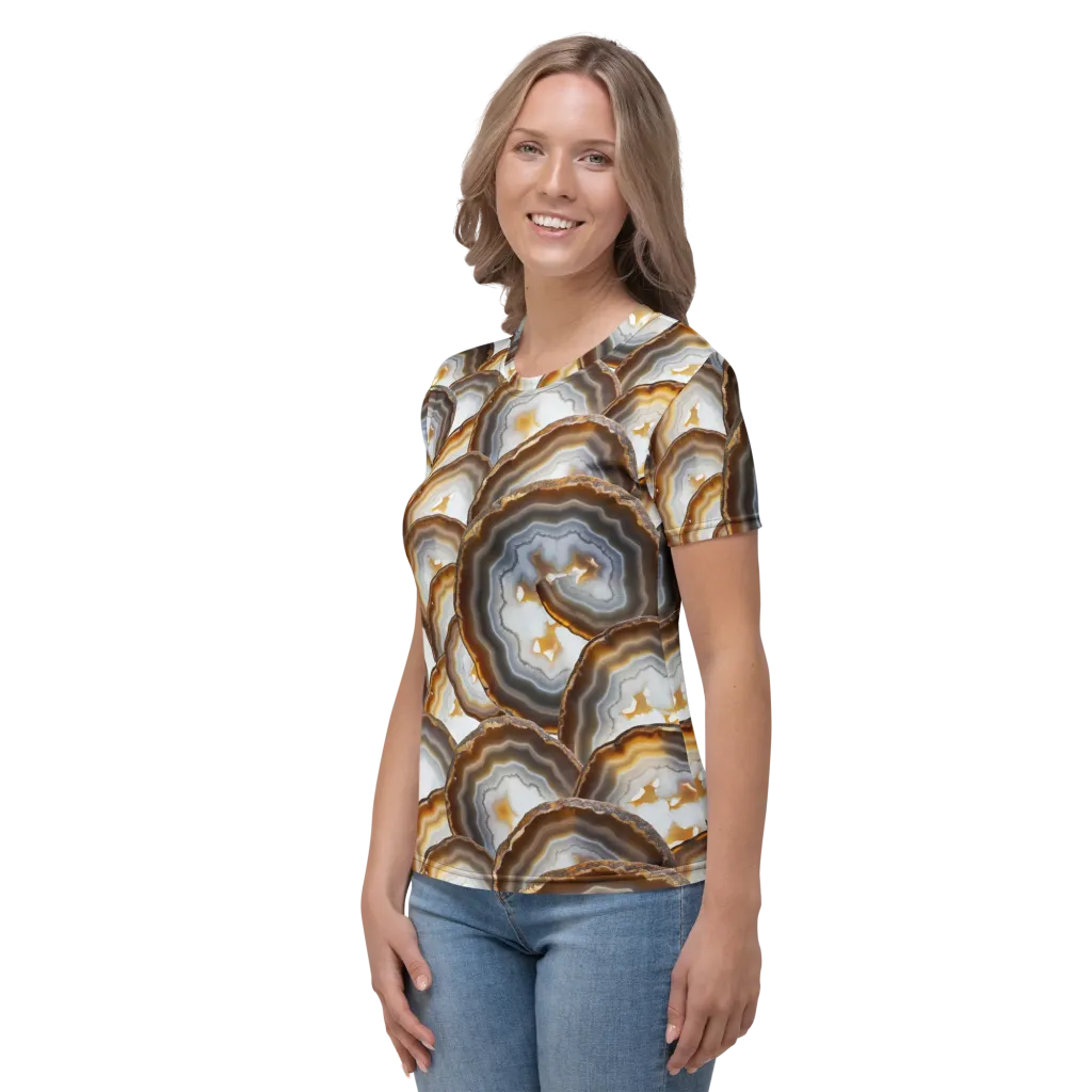 Earthbound Aura on Women's Crew Neck T-Shirt — Left