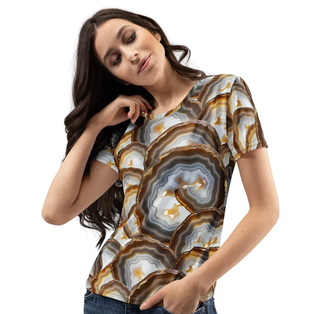 Earthbound Aura on Women's Crew Neck T-Shirt — Left Front