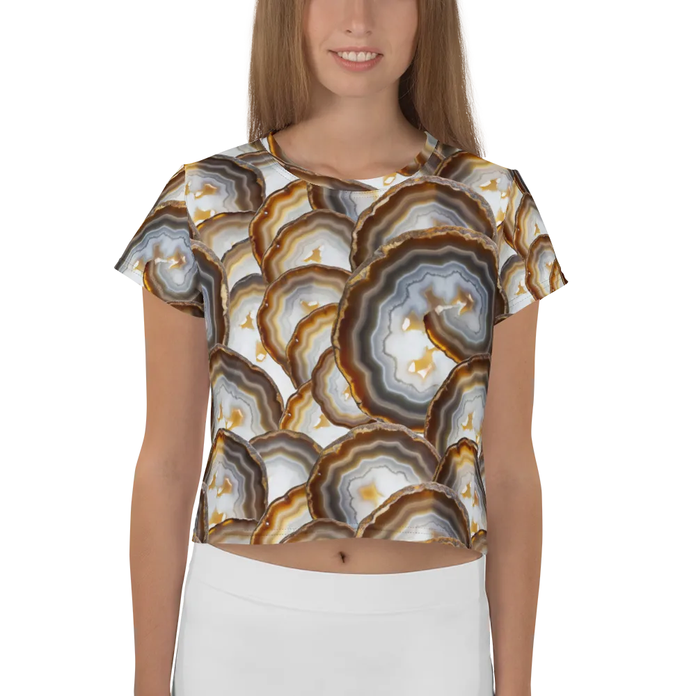 Earthbound Aura on Crop Tee — Front
