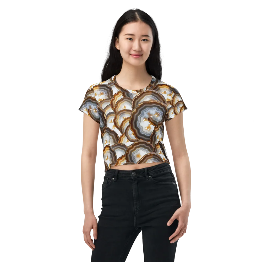 Earthbound Aura on Crop Tee — Front