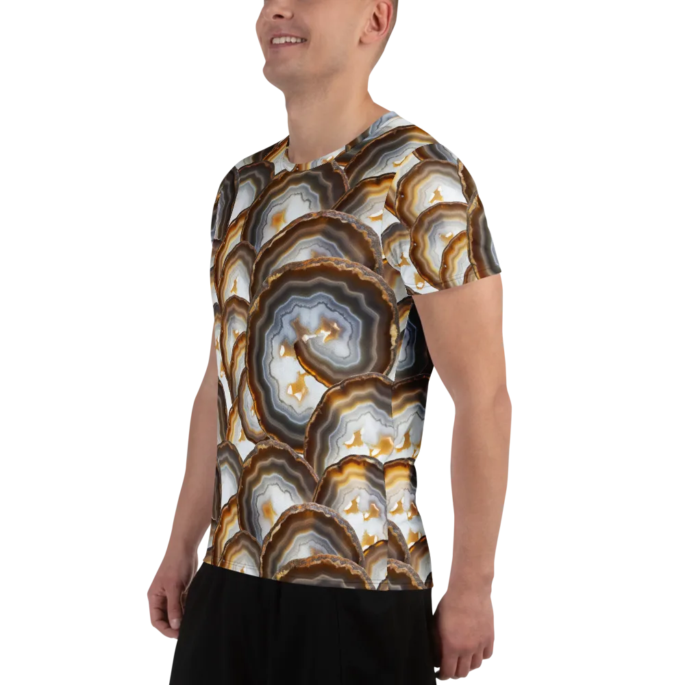Earthbound Aura on Men's Athletic T-Shirt — Left