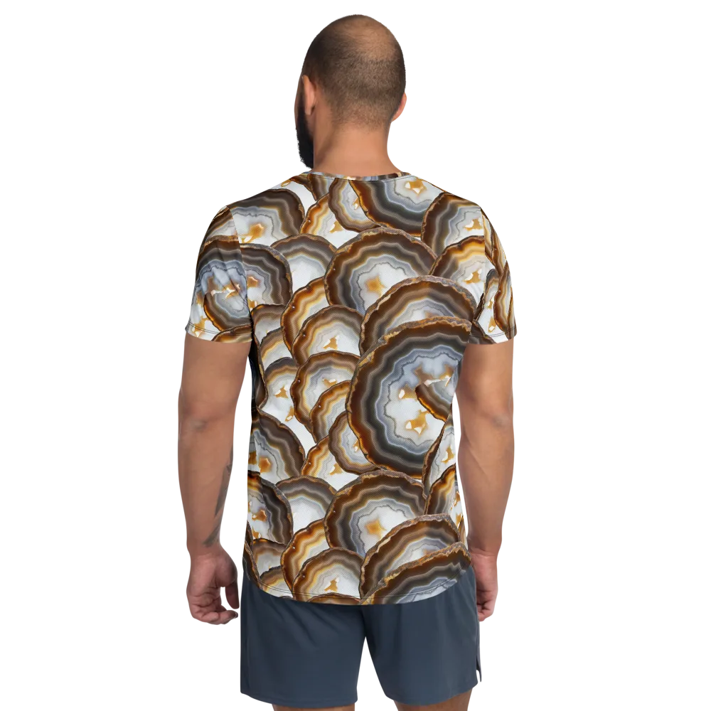Earthbound Aura on Men's Athletic T-Shirt — Back