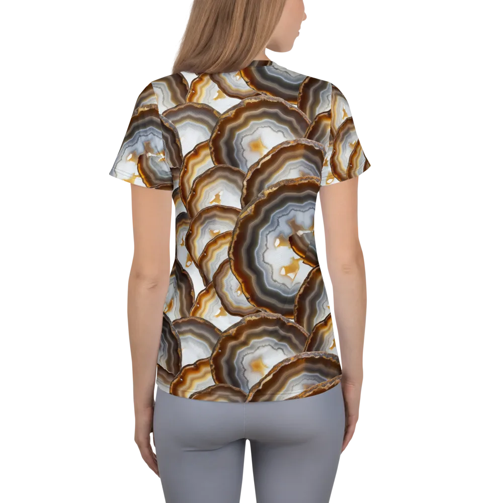 Earthbound Aura on Women's Athletic T-Shirt — Back