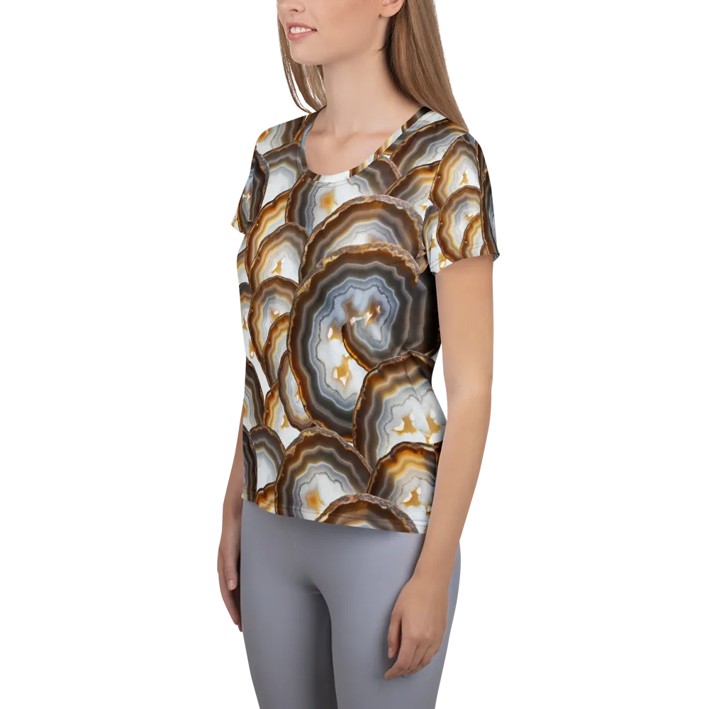 Earthbound Aura on Women's Athletic T-Shirt — Left