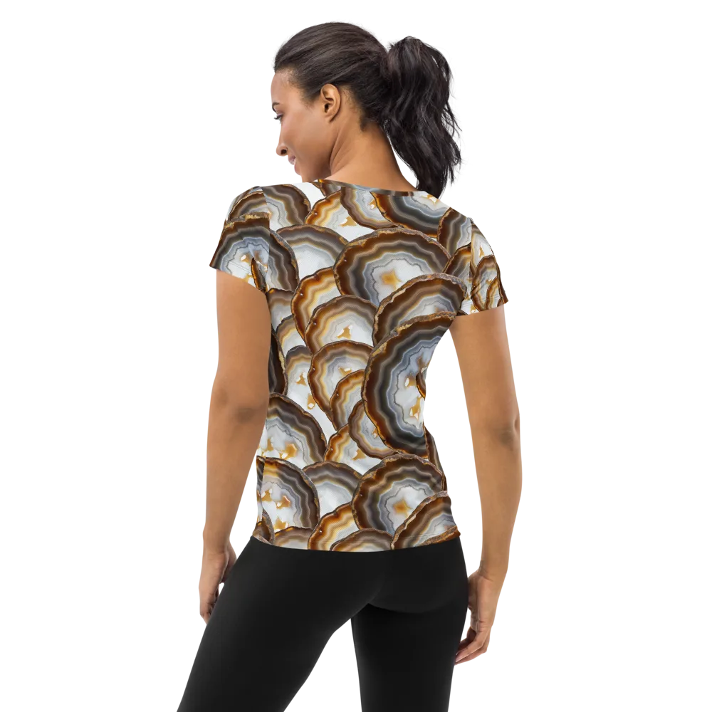Earthbound Aura on Women's Athletic T-Shirt — Back