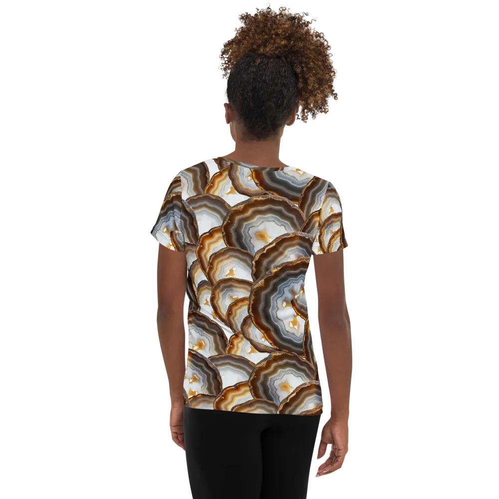 Earthbound Aura on Women's Athletic T-Shirt — Back