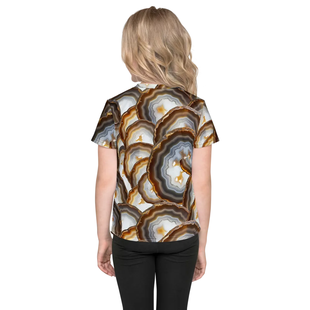 Earthbound Aura on Kids Crew Neck T-Shirt — Back