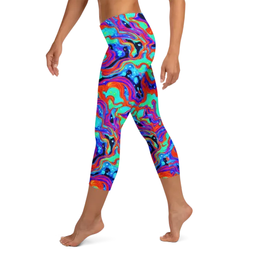 Flame Current on a Capri Leggings