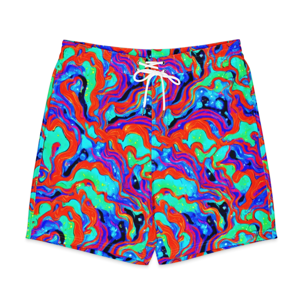 Flame Current on Men's Board Shorts — Front