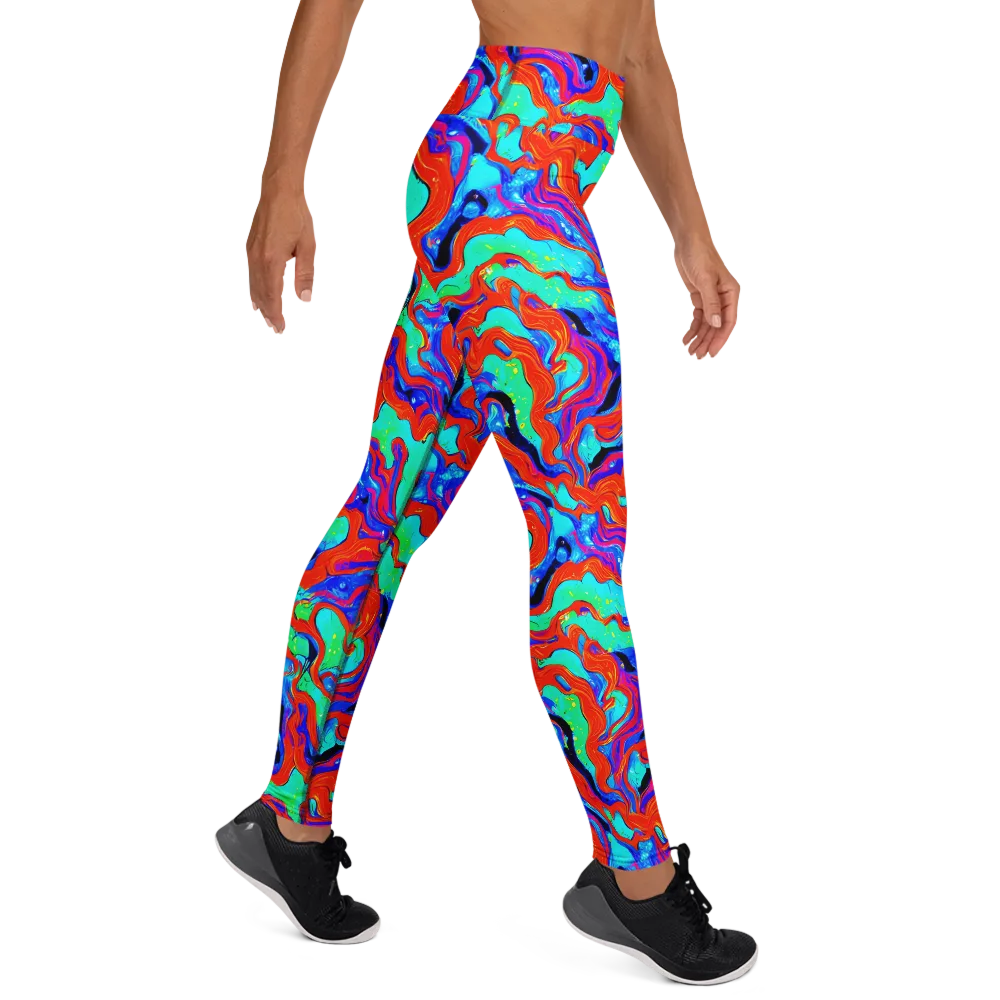 Flame Current on Yoga Leggings — Right