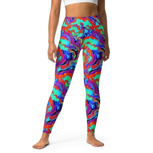 Flame Current on a Yoga Leggings