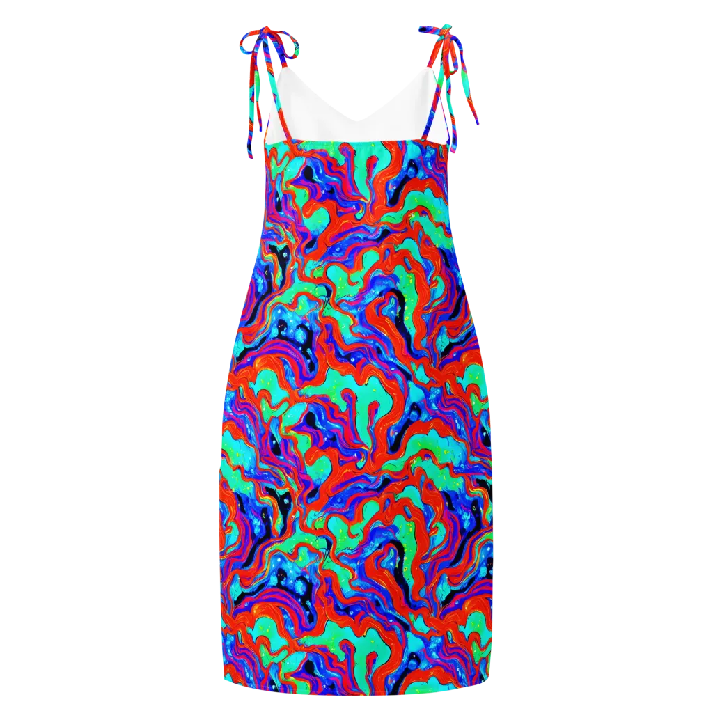Flame Current on Slip Dress — Back