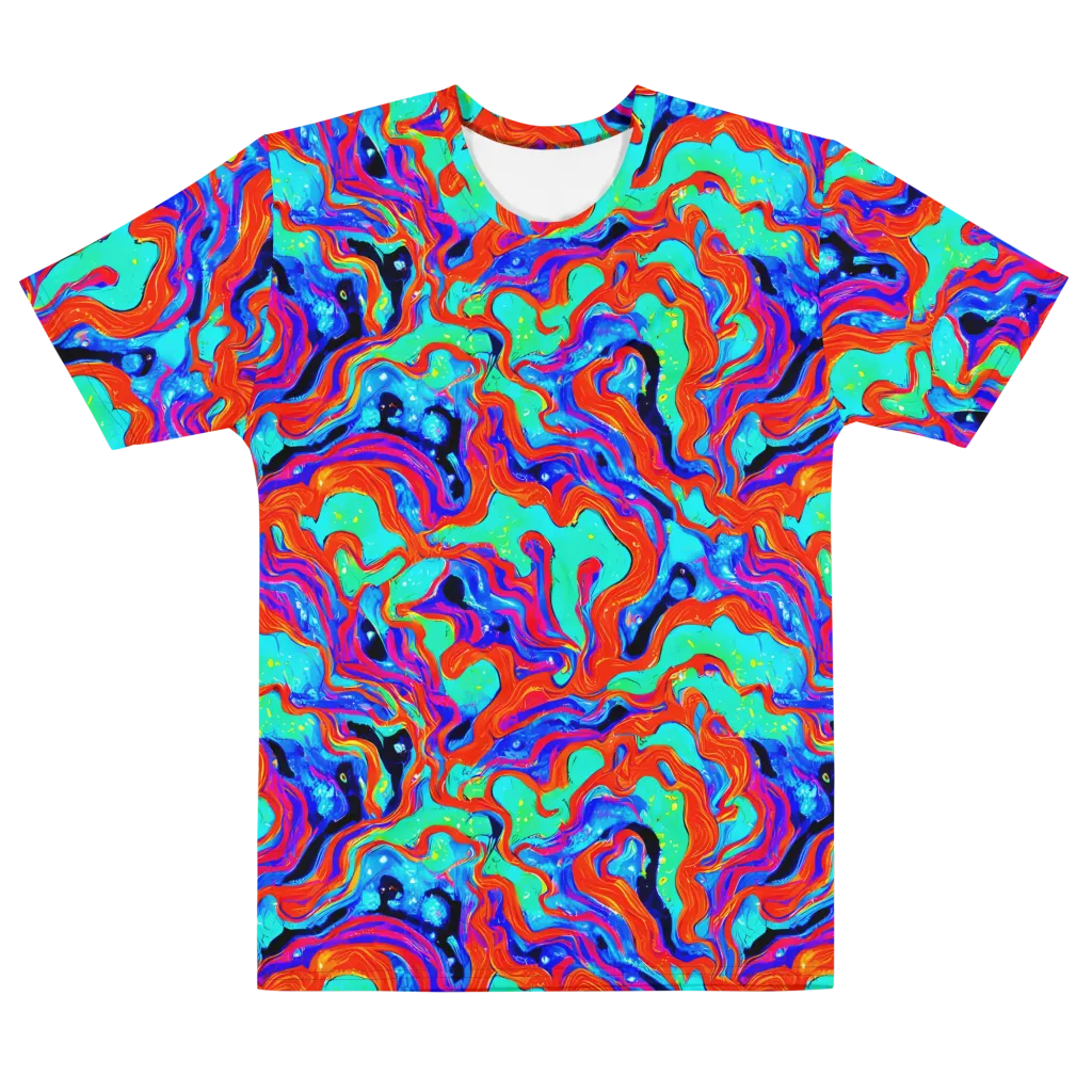 Flame Current on Men's Cotton Crew Neck T-Shirt — Front