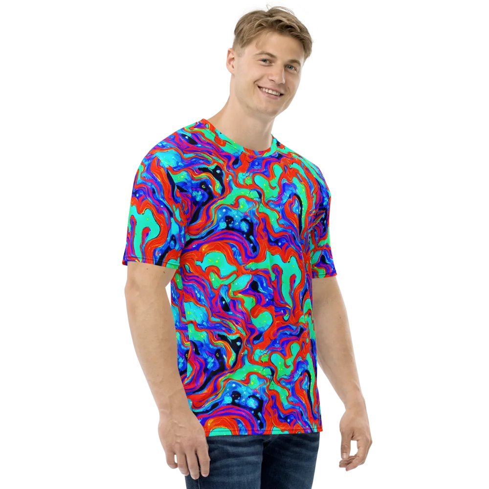Flame Current on Men's Crew Neck T-Shirt — Right