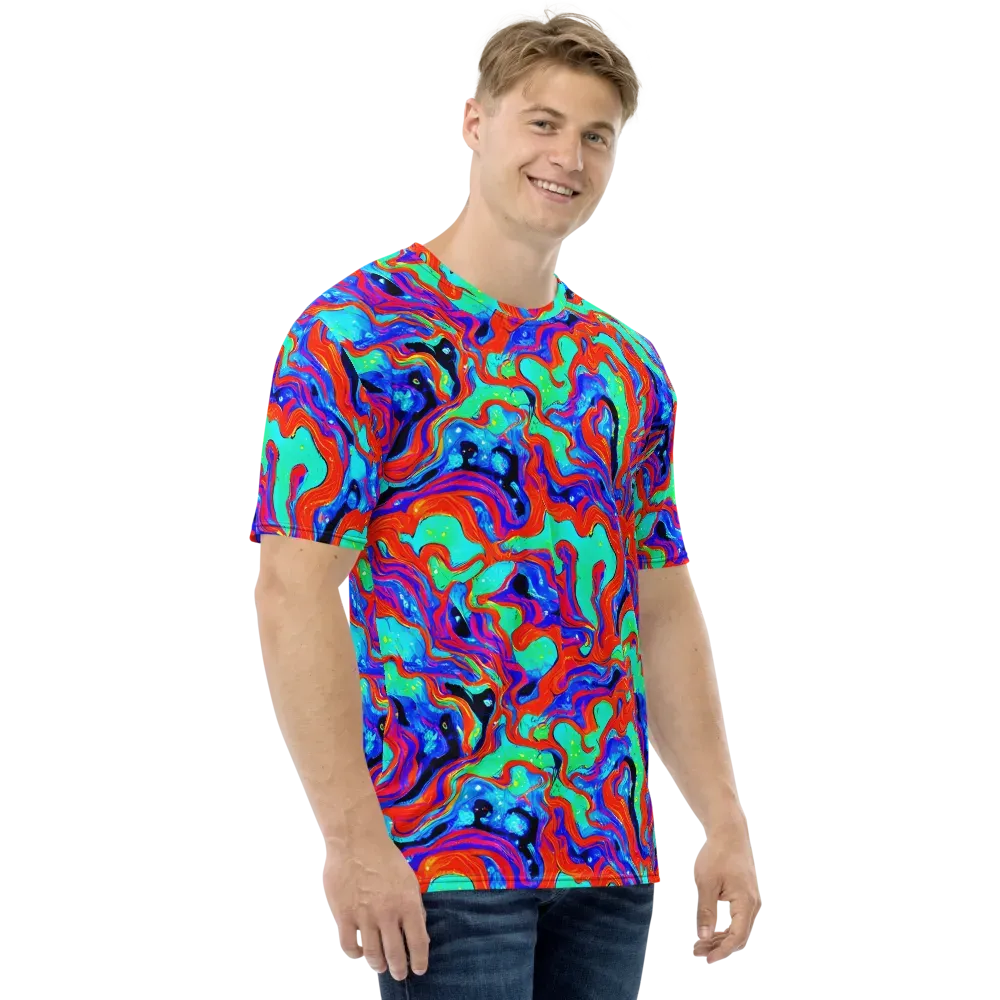 Flame Current on Men's Crew Neck T-Shirt — Right