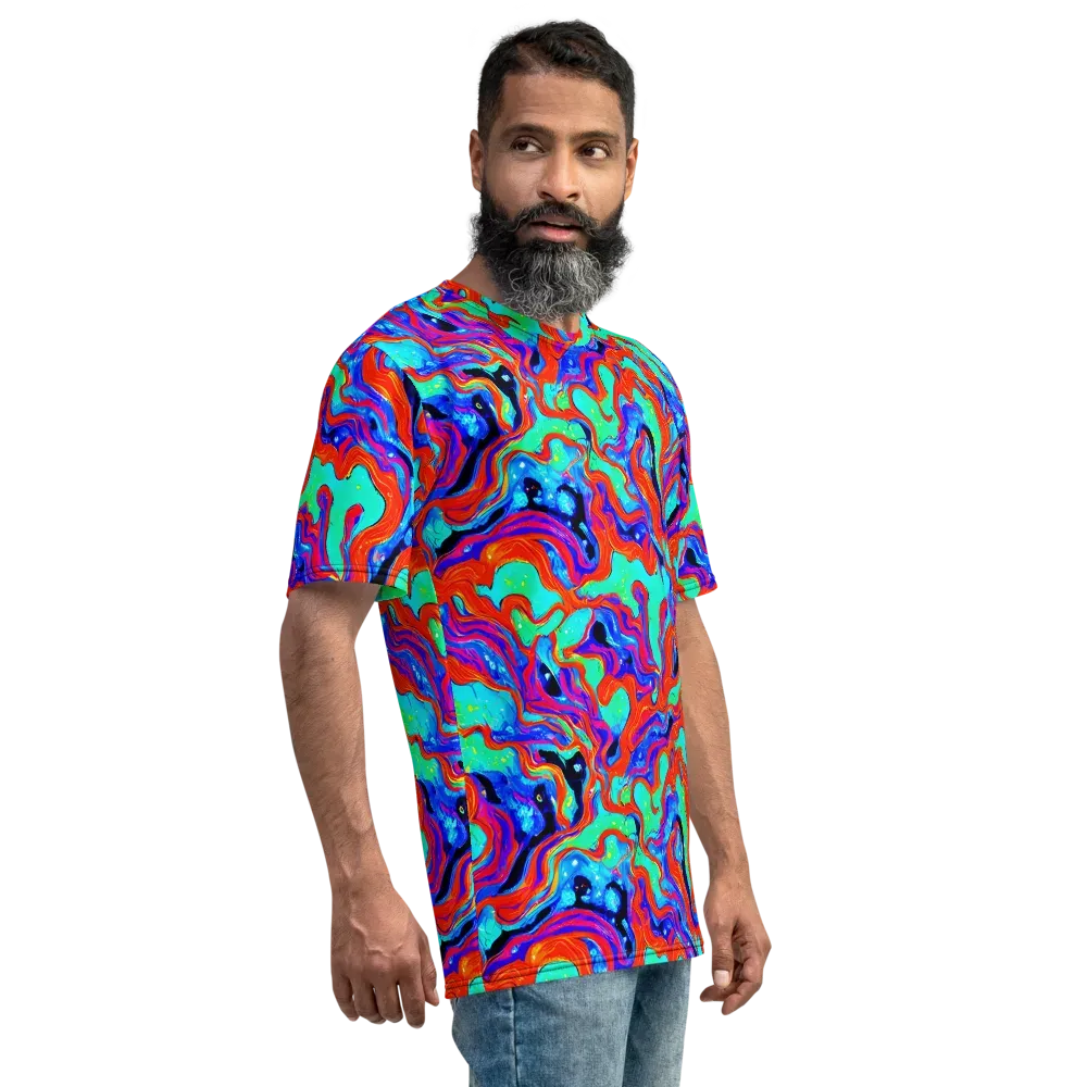 Flame Current on Men's Crew Neck T-Shirt — Right