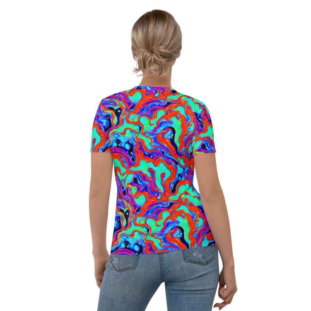 Flame Current on Women's Crew Neck T-Shirt — Back