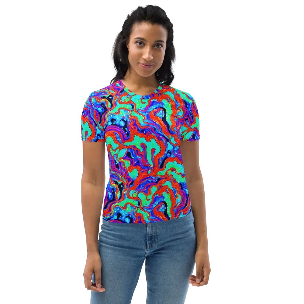 Flame Current on Women's Crew Neck T-Shirt — Front