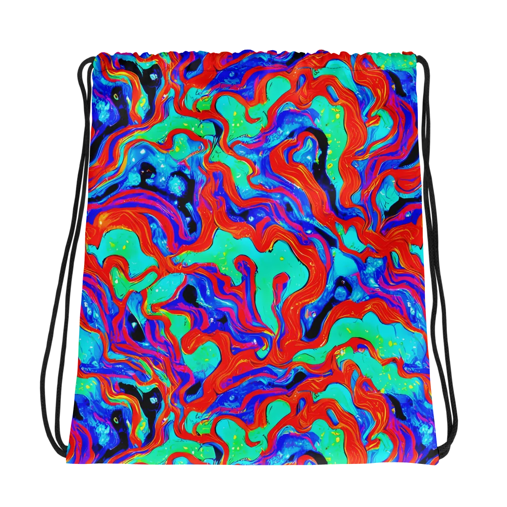 Flame Current on Drawstring Bag — Photo