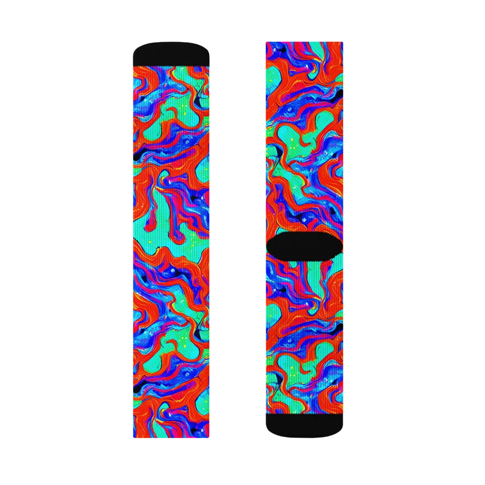 Flame Current on Socks — Left Sock