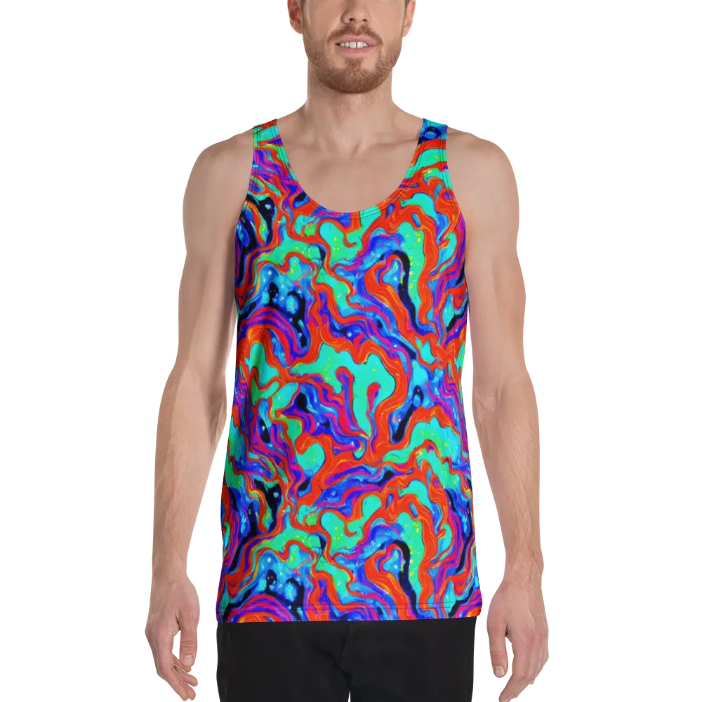 Flame Current on Men's Tank Top — Front