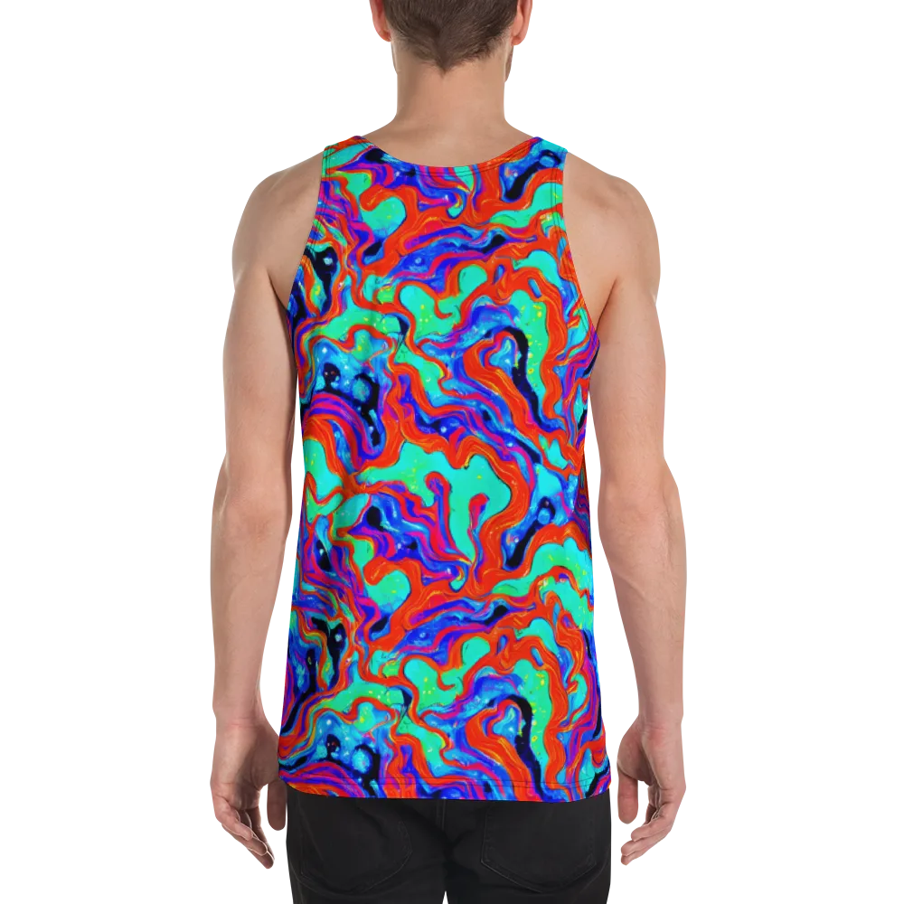 Flame Current on Men's Tank Top — Back