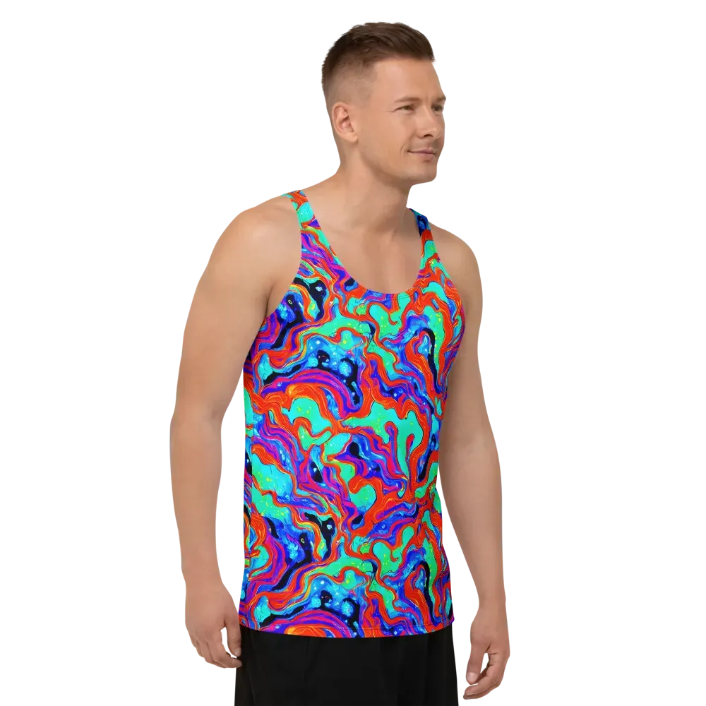 Flame Current on Men's Tank Top — Right Front