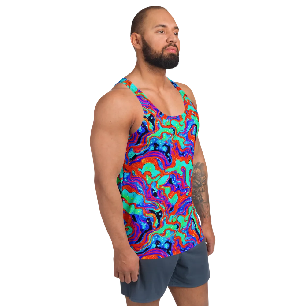 Flame Current on Men's Tank Top — Right Front