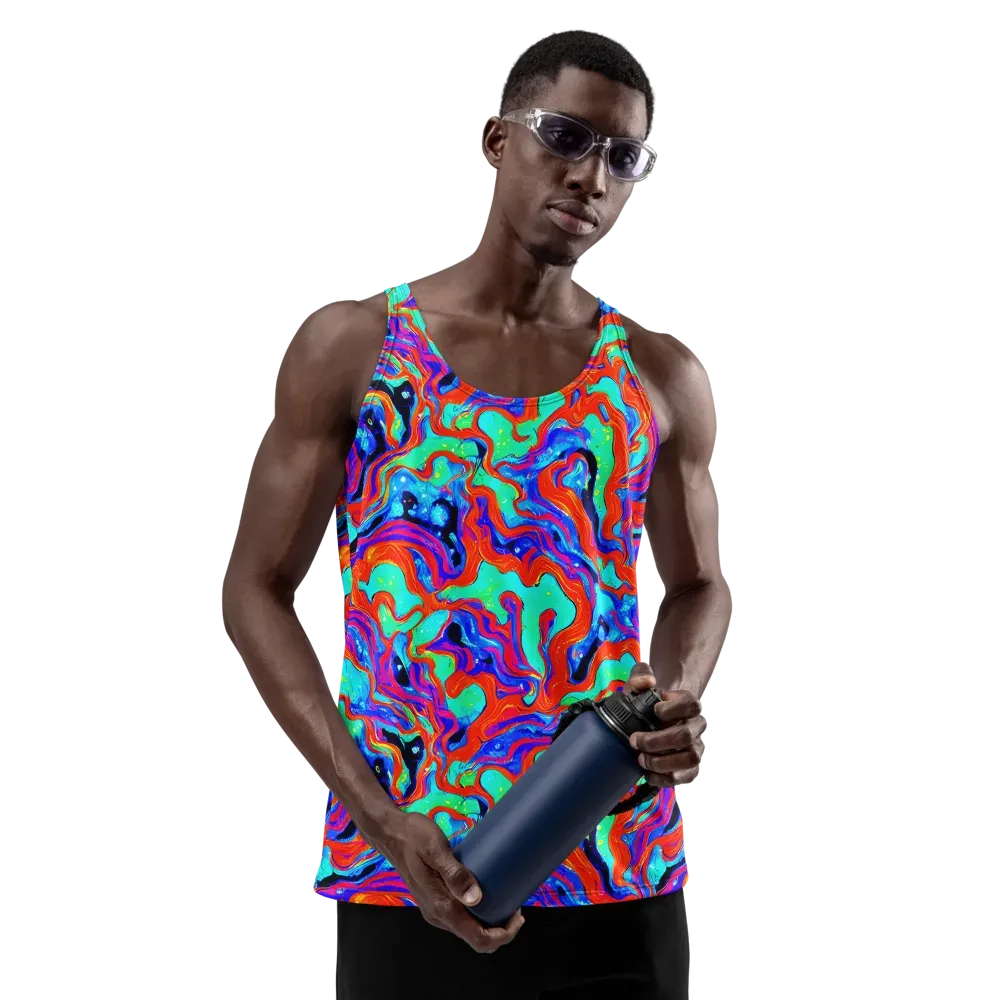 Flame Current on Men's Tank Top — Front