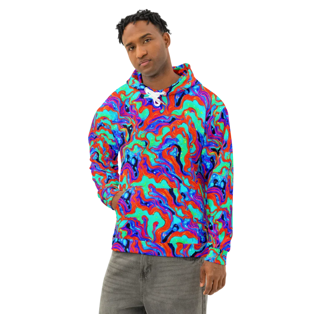 Flame Current on Cotton Hoodie — Left Front