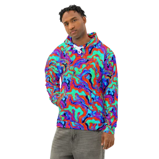 Flame Current on a Cotton Hoodie