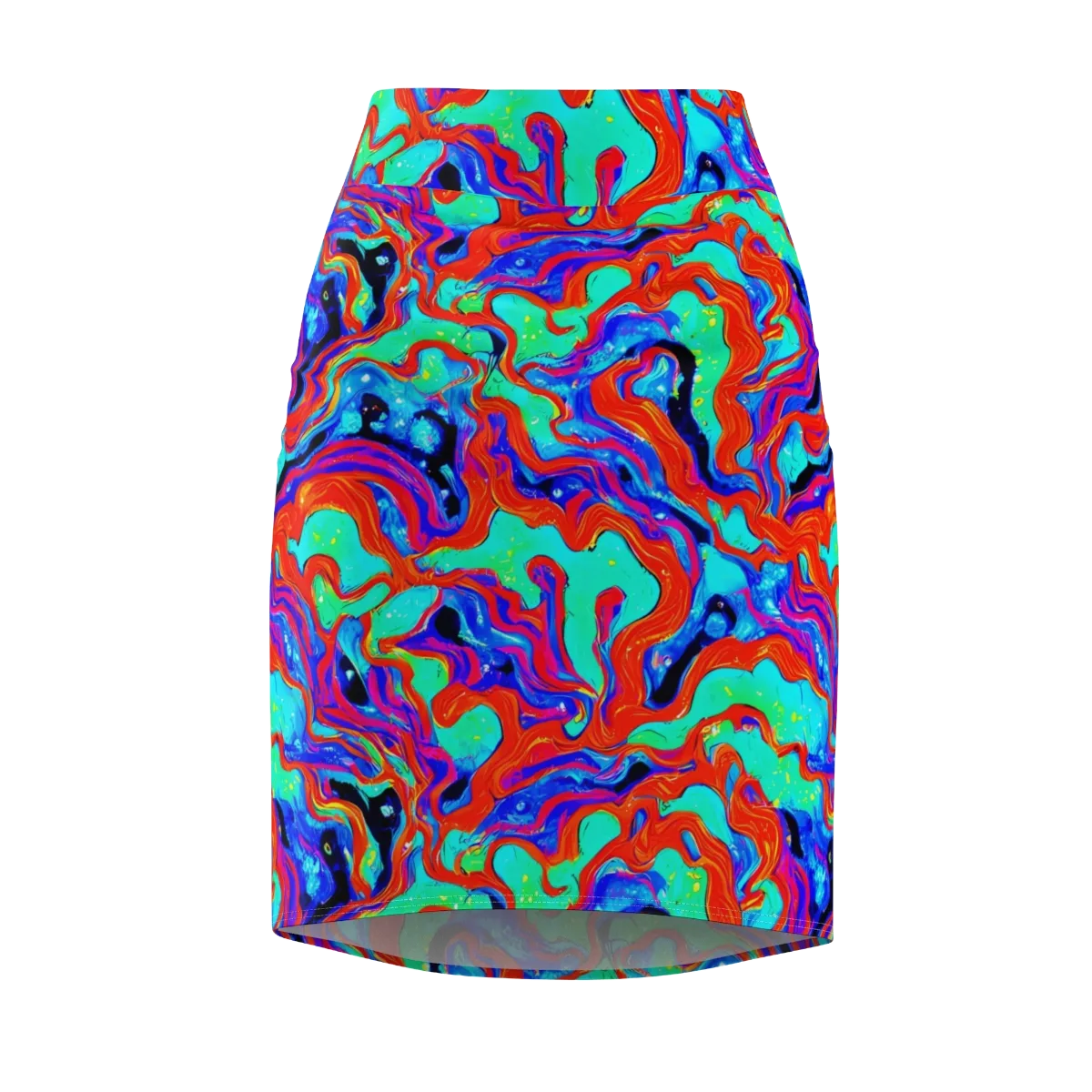 Flame Current on Pencil Skirt — Front