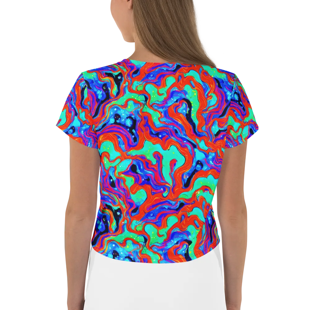 Flame Current on Crop Tee — Back
