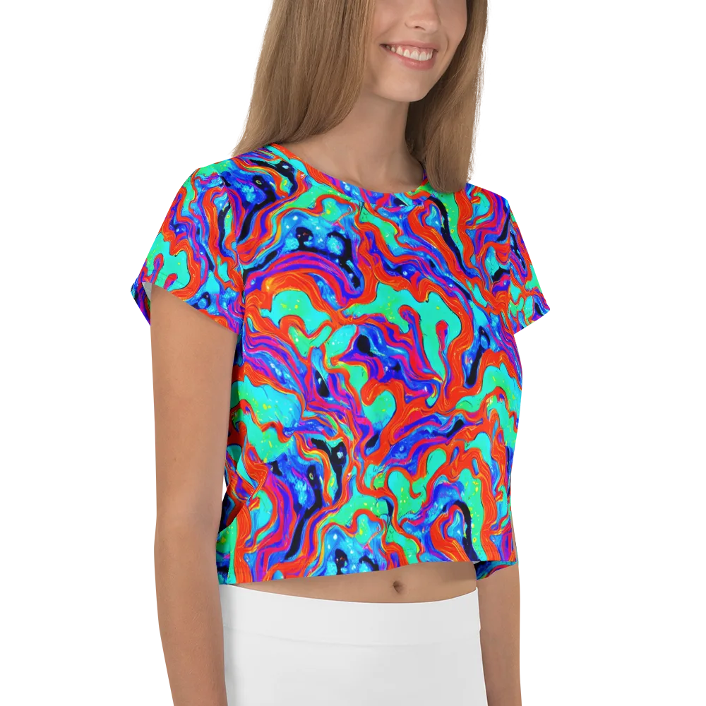 Flame Current on Crop Tee — Right
