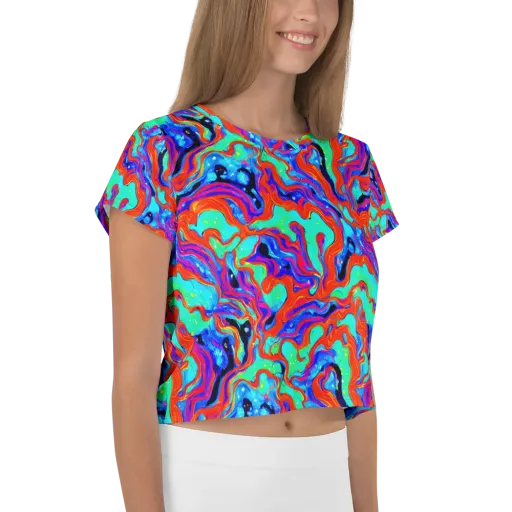 Flame Current on a Crop Tee