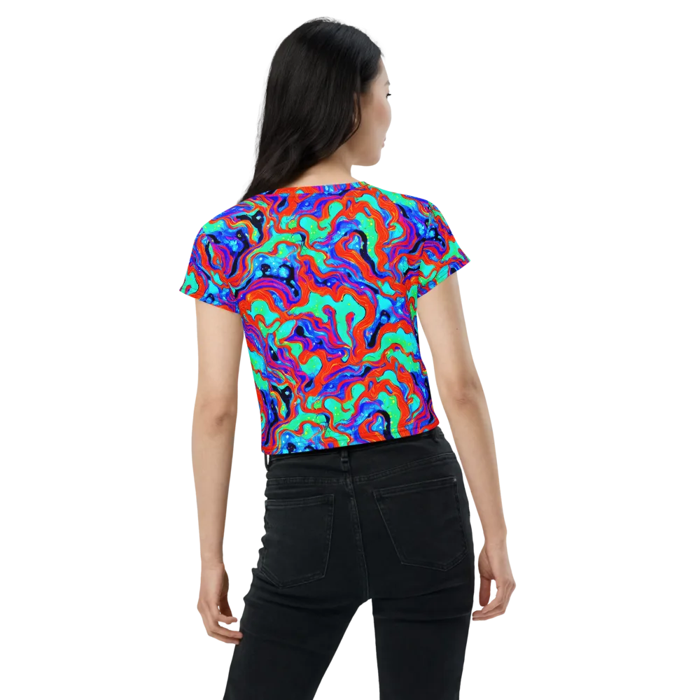 Flame Current on Crop Tee — Back