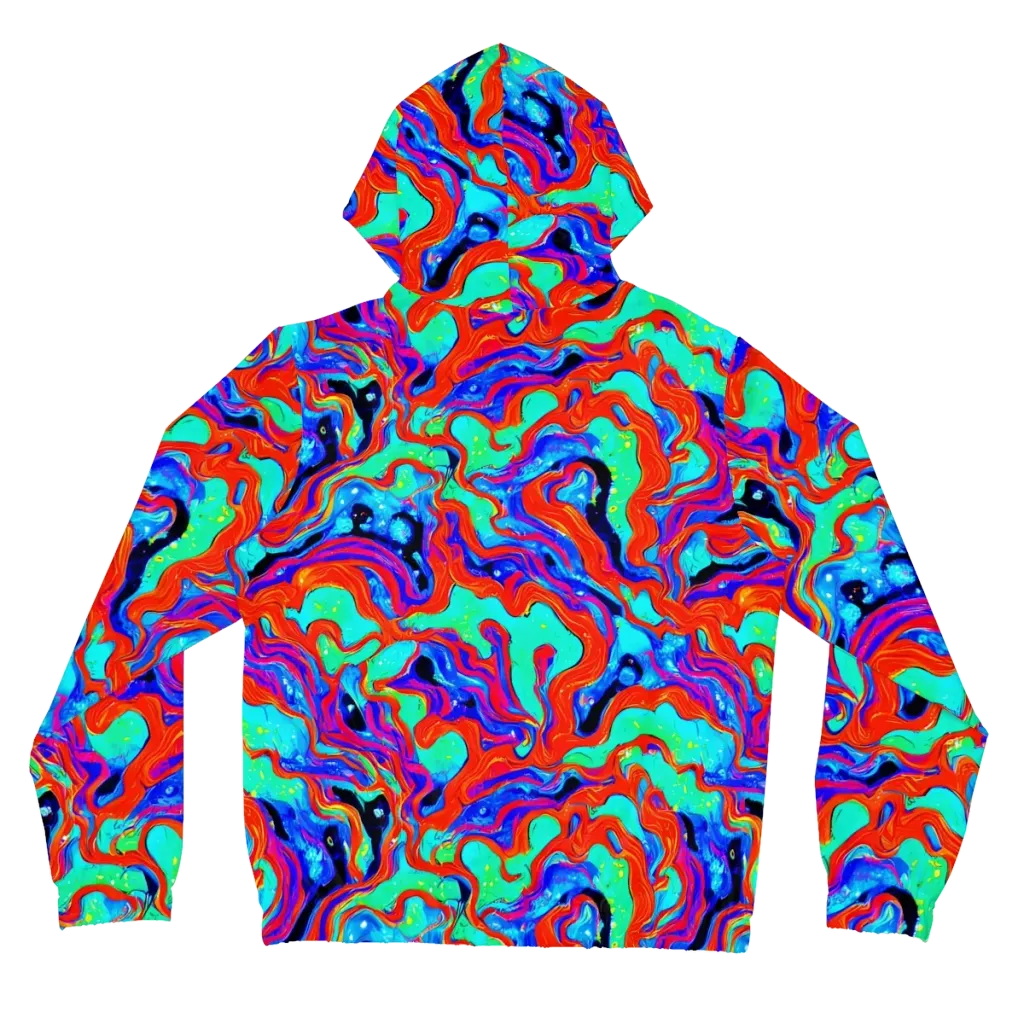 Flame Current on Women's Full-Zip Hoodie — Back