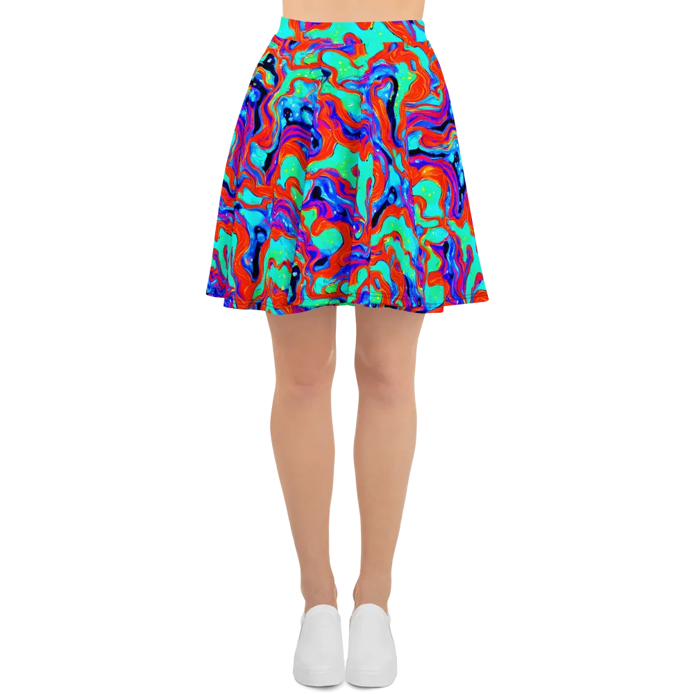 Flame Current on Skater Skirt — Front