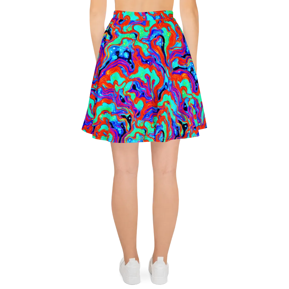 Flame Current on Skater Skirt — Back